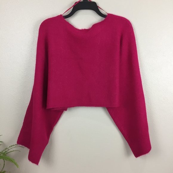 Zara Super Cropped Kimono Sleeve Sweater size M - Picture 2 of 7